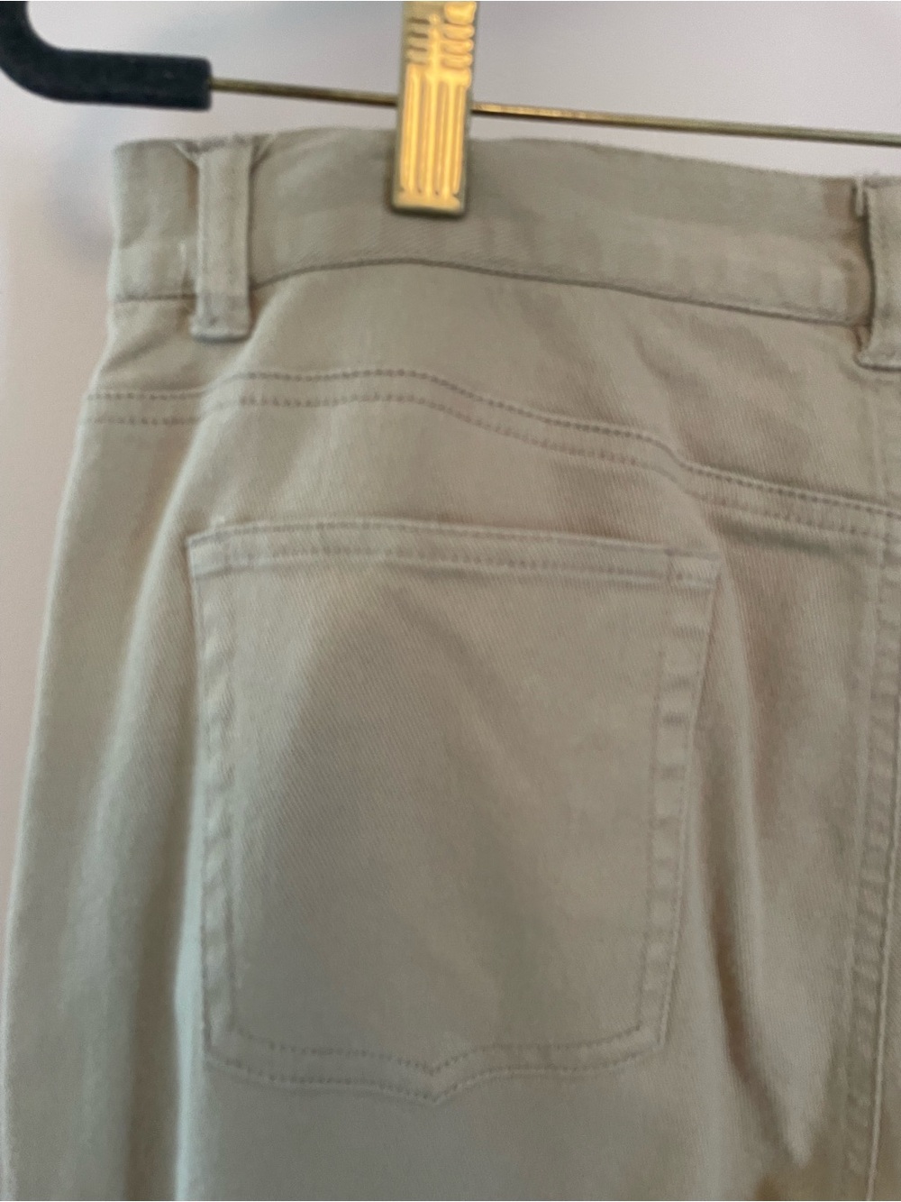 Ralph Lauren Jeans Co. Vintage Tan Jeans w Turquoise Beading Size 12 Made in HK - Picture 13 of 15